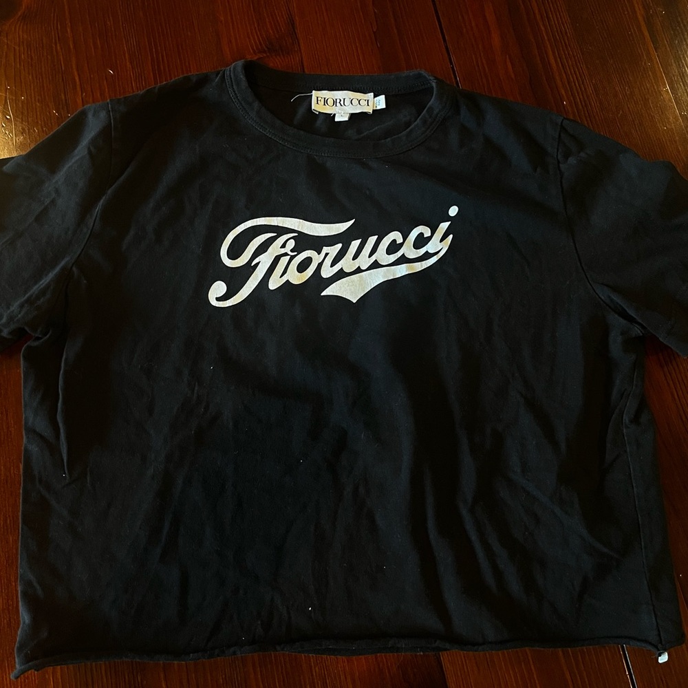 FIORUCCI black baby tee size large (but fits size medium)